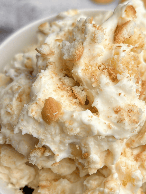 featured image of pound cake banana pudding in a bowl