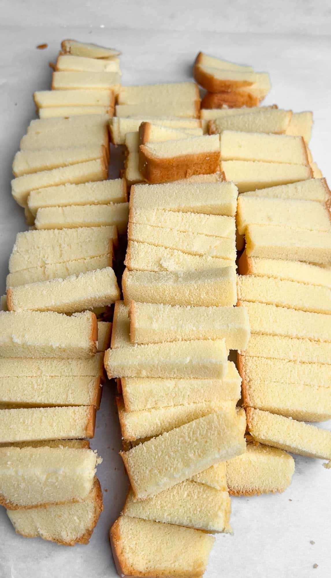diced pound cake