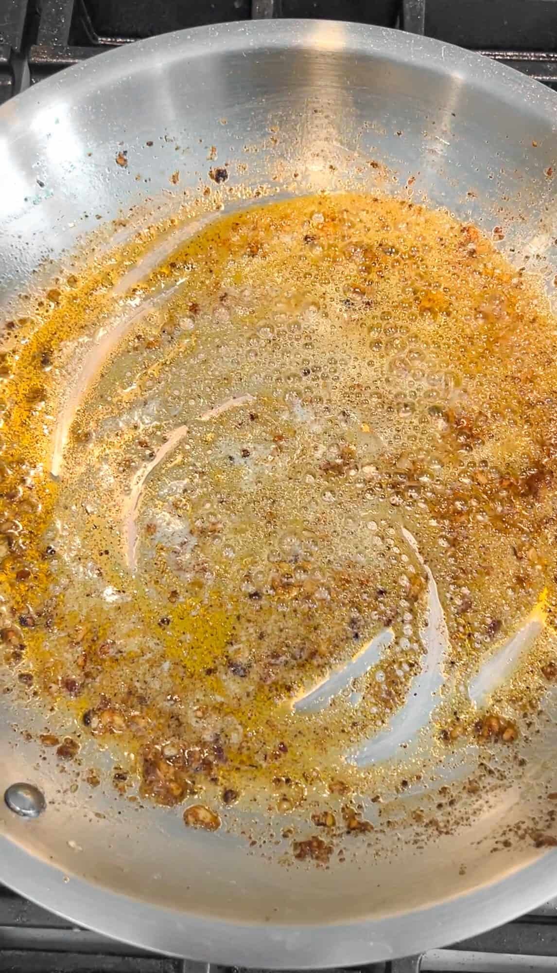 making the alfredo sauce