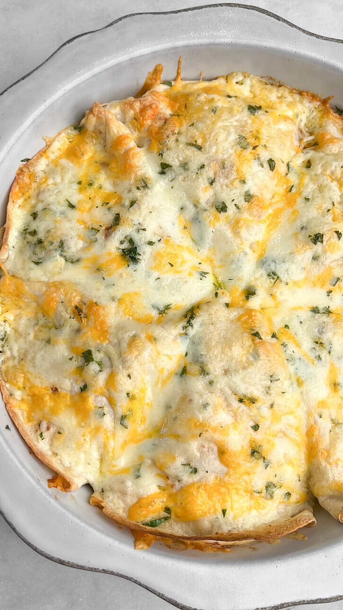 pizzadilla baked until golden and bubbly