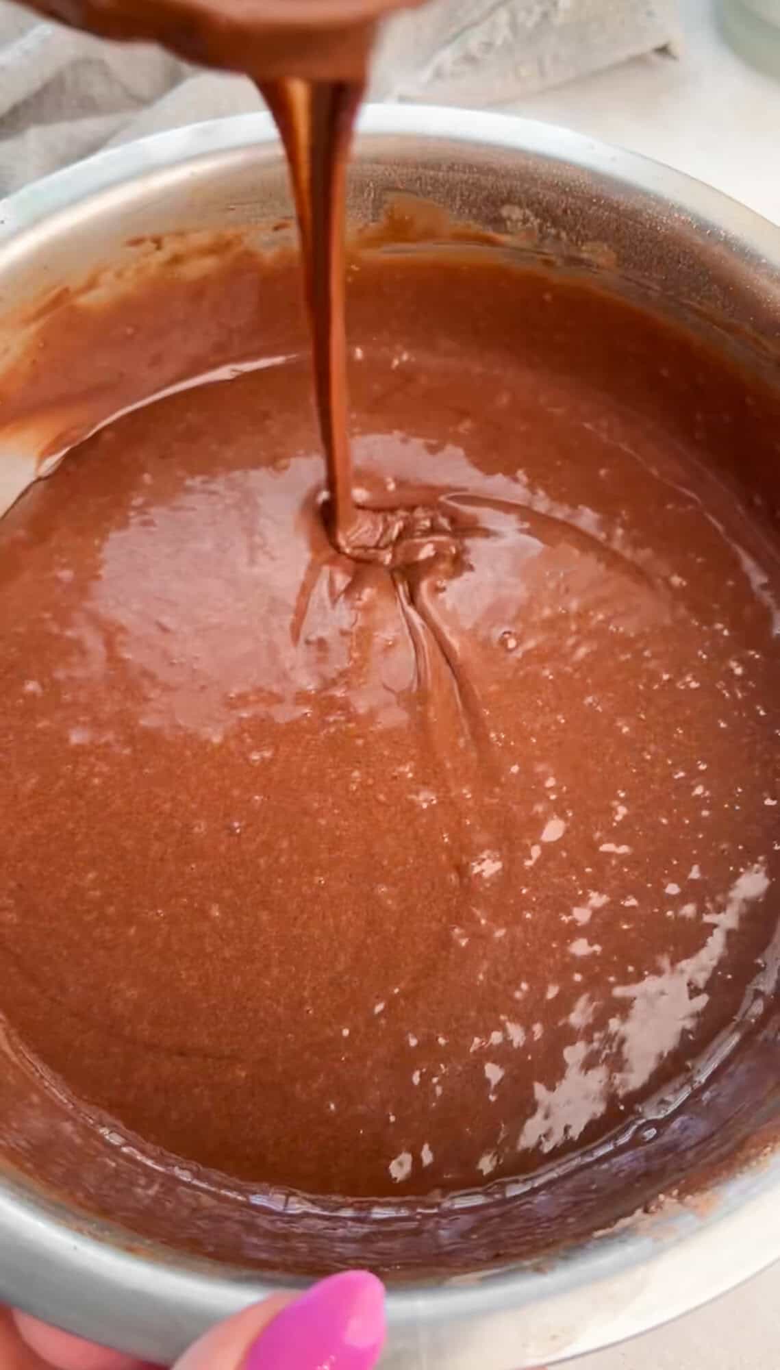 Coffee added to chocolate cake batter