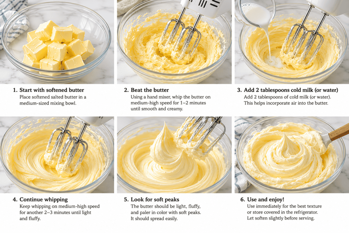how to make whipped butter in six easy steps