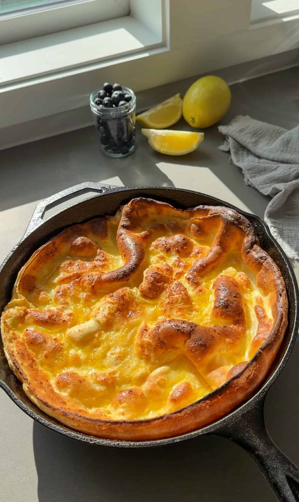 dutch baby fresh out of the oven