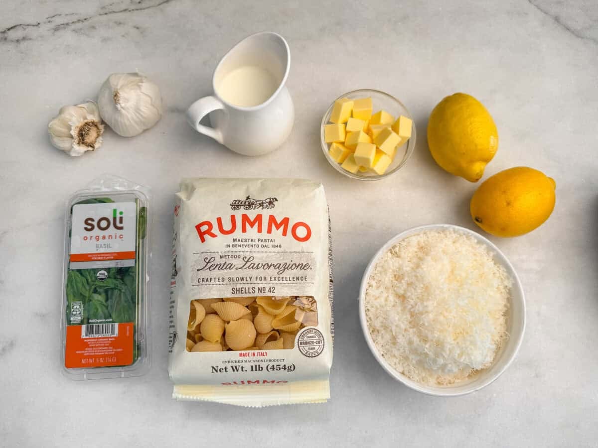 ingredients for pasta al limone