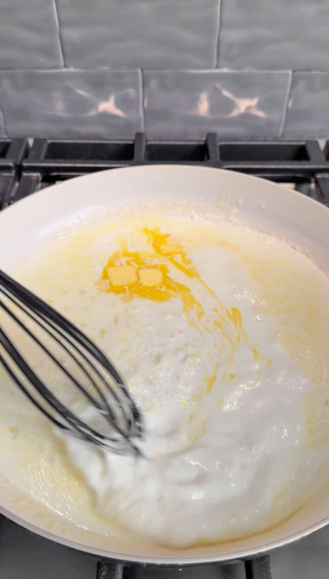 emulsifying butter for pasta al limone