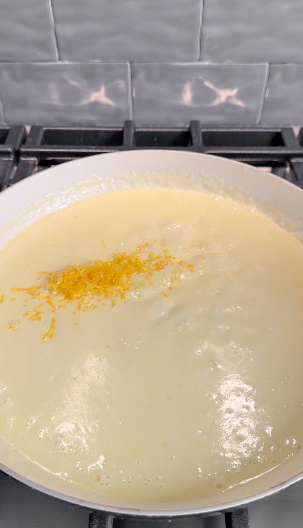 lemon zest added to pasta limone