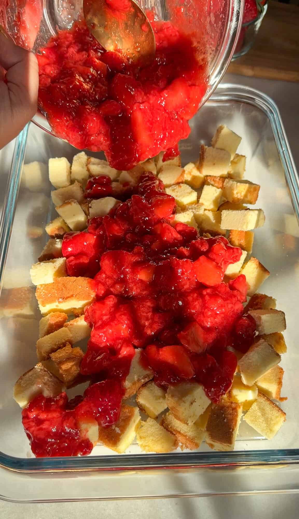 strawberry layer for strawberry shortcake cheesecake