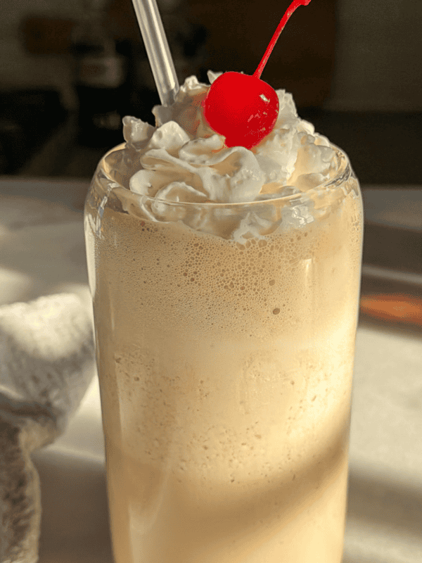 whipped diet coke in a glass