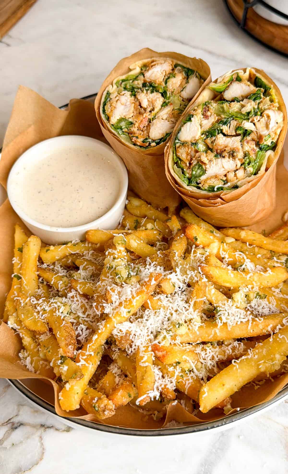 blackened chicken caesar wrap