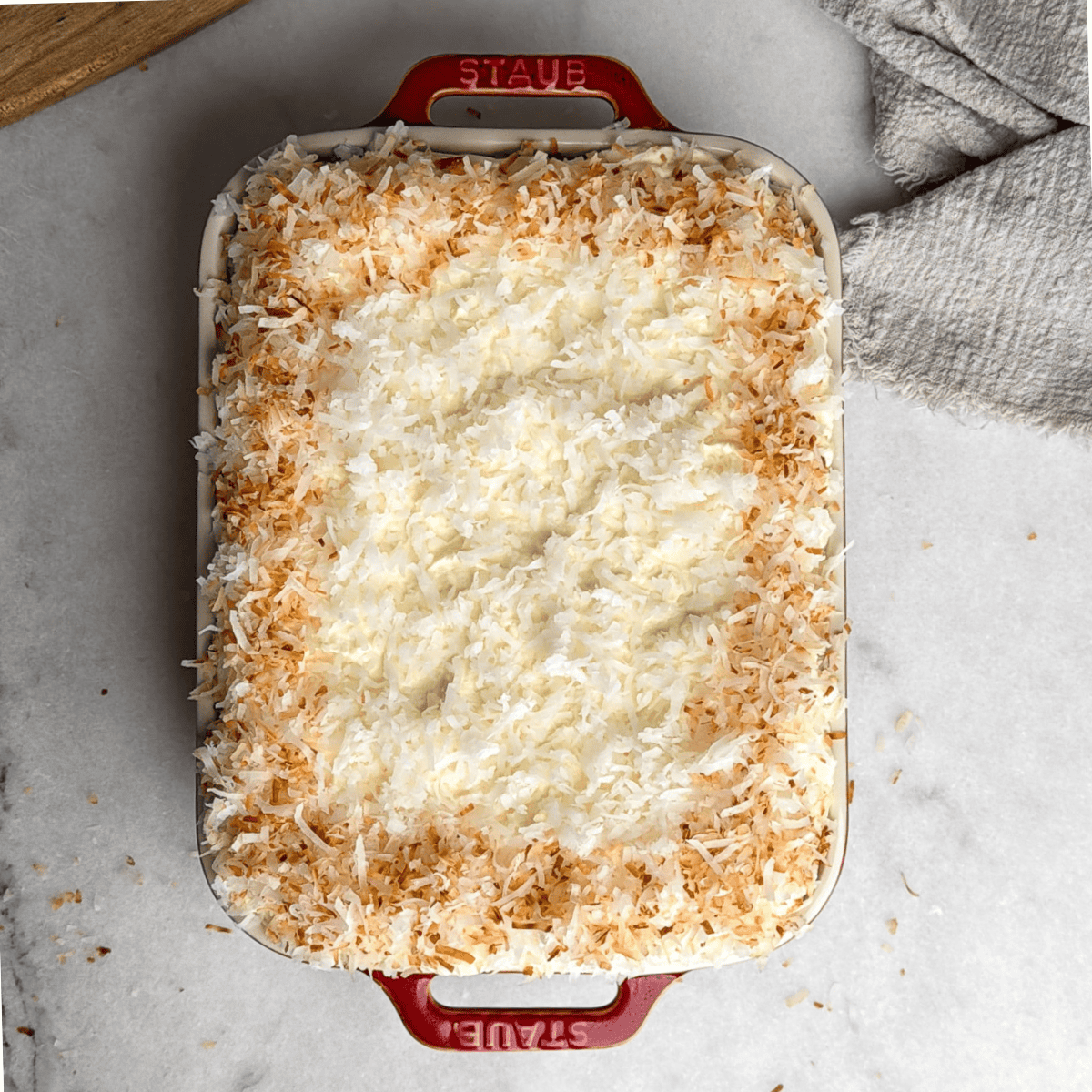 coconut cake with toasted coconut