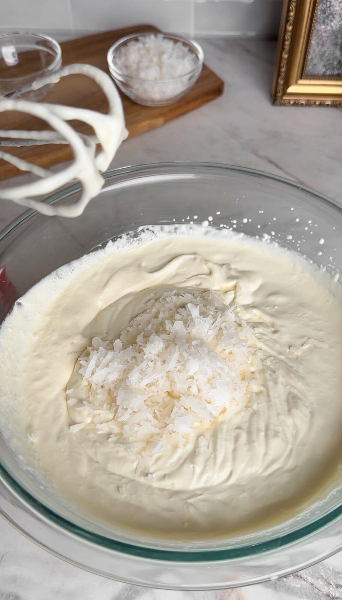 coconut whipped cream for coconut cake