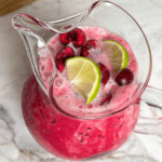 cherry limeade in a pitcher
