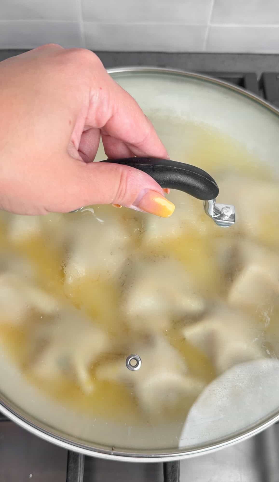 steaming the blanket dumplings