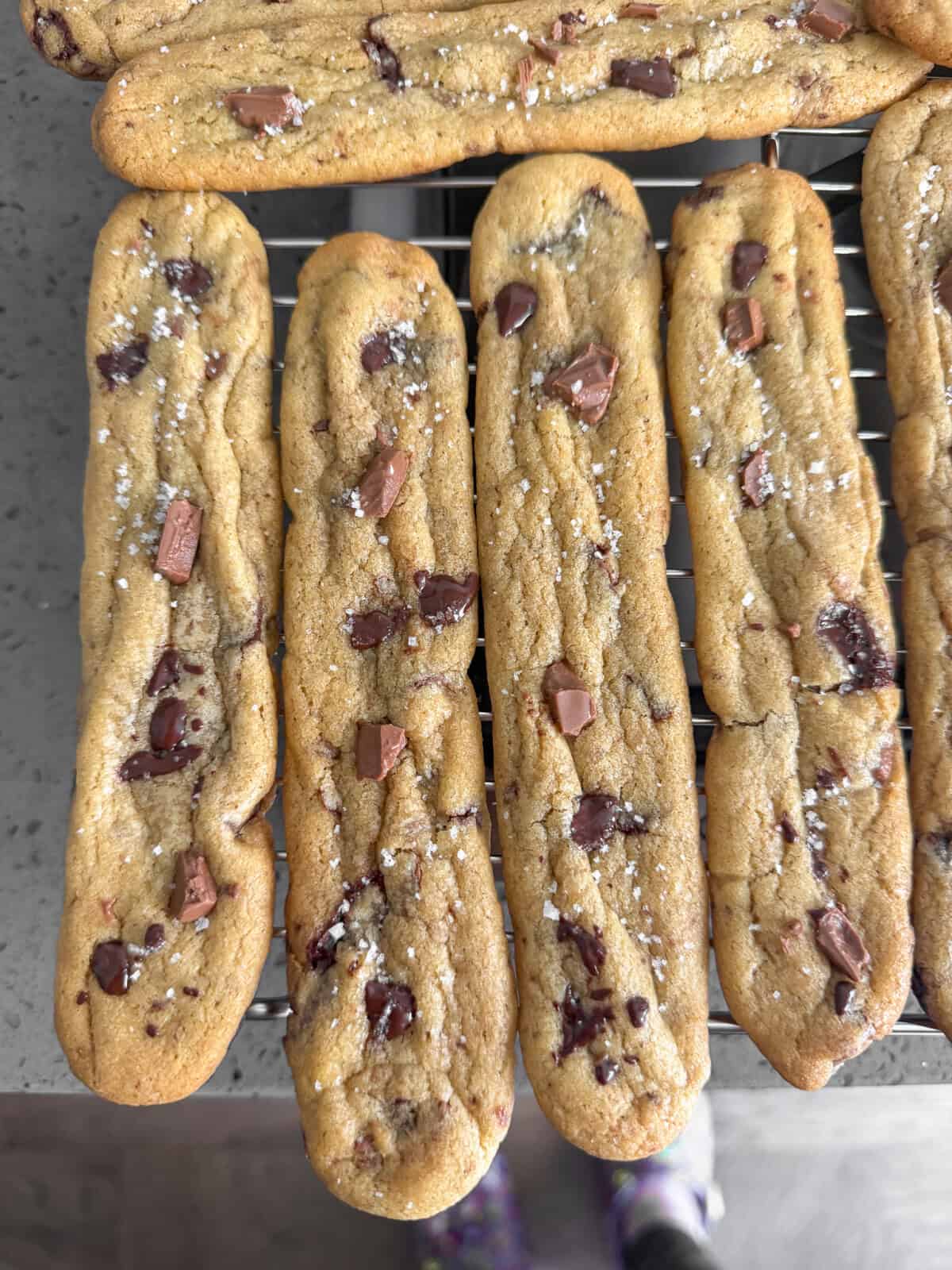 cookie fries on a cooling rack
