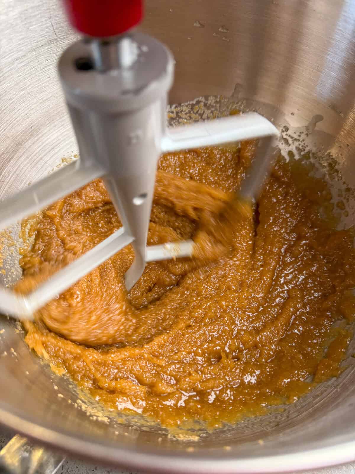 creaming butter and sugar for cookie dough
