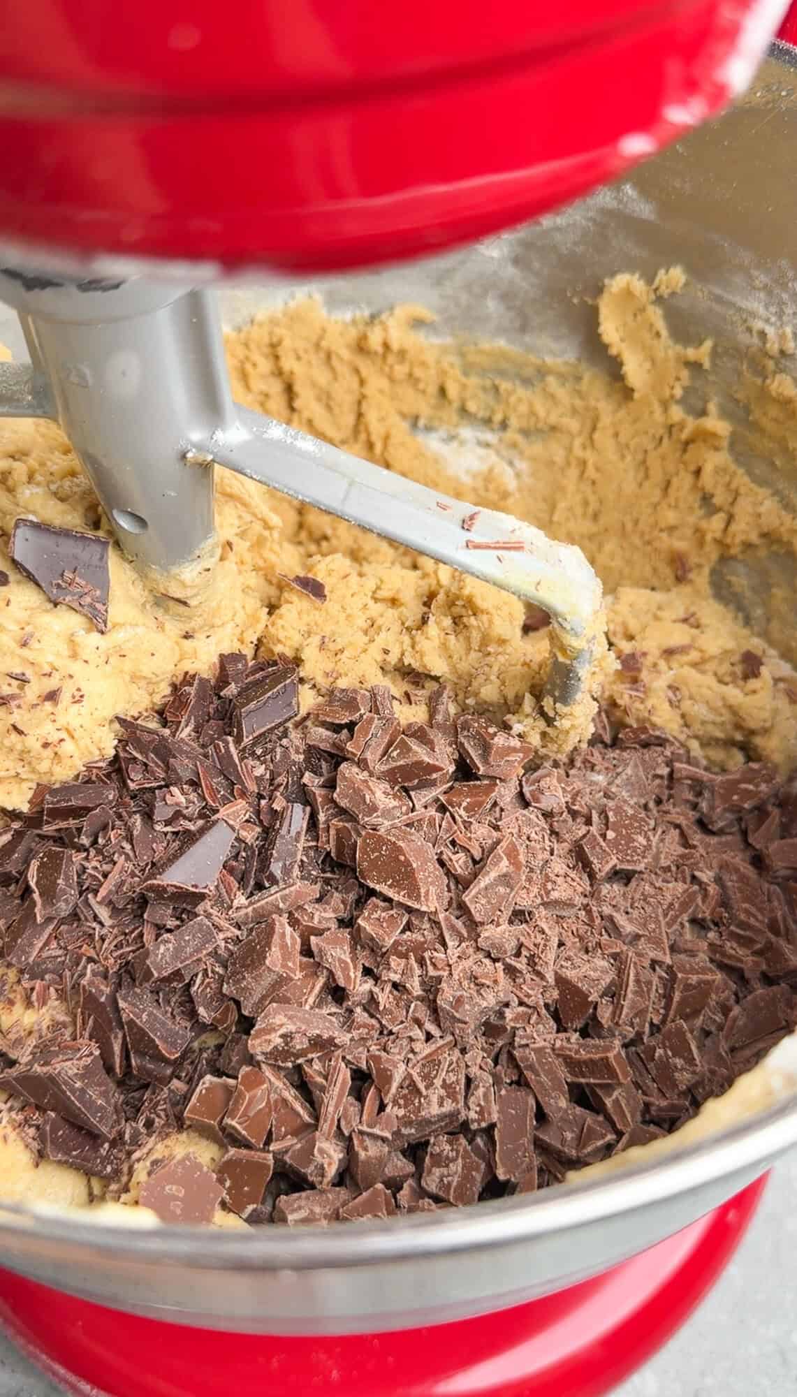 cookie fries dough with chocolate chunks