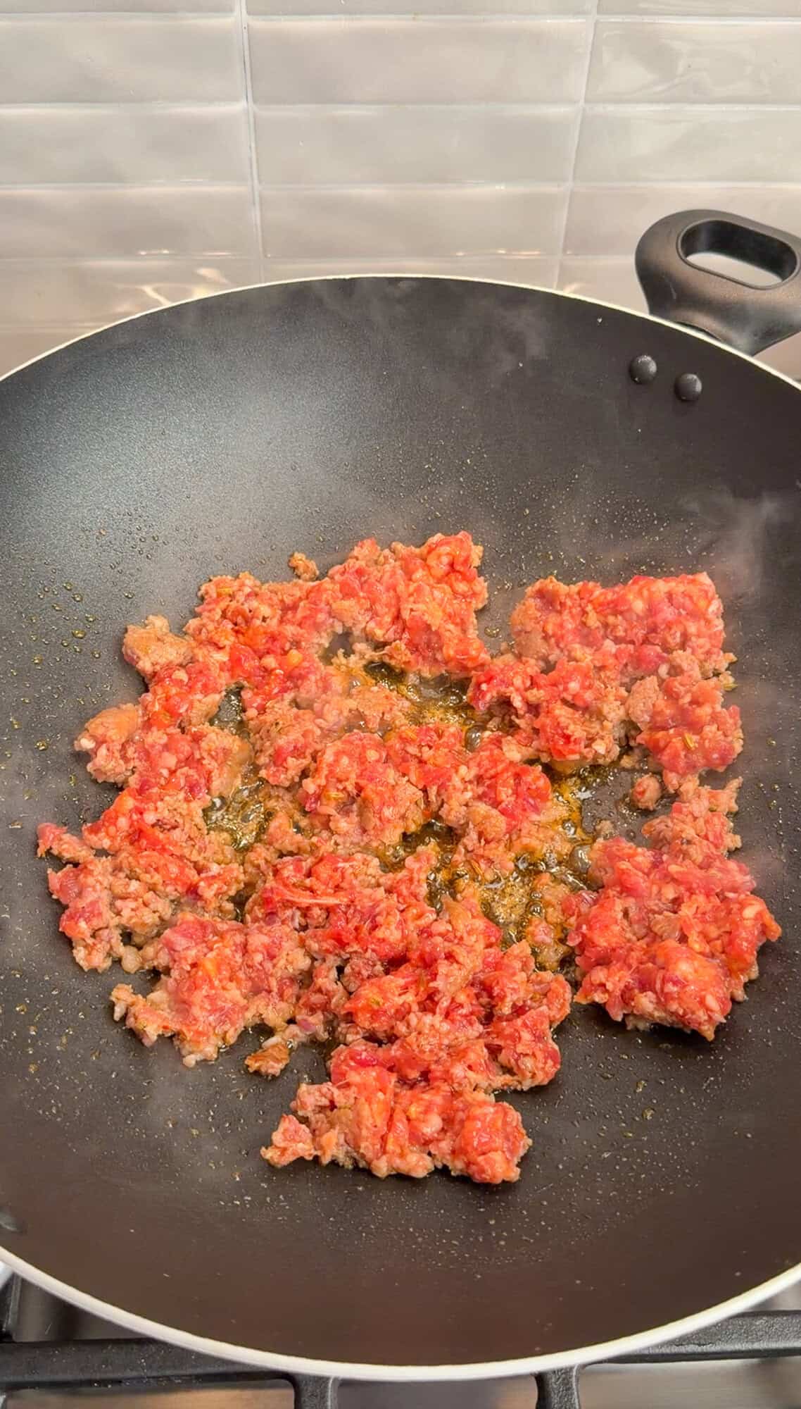 cooking sausage for dirty cabbage