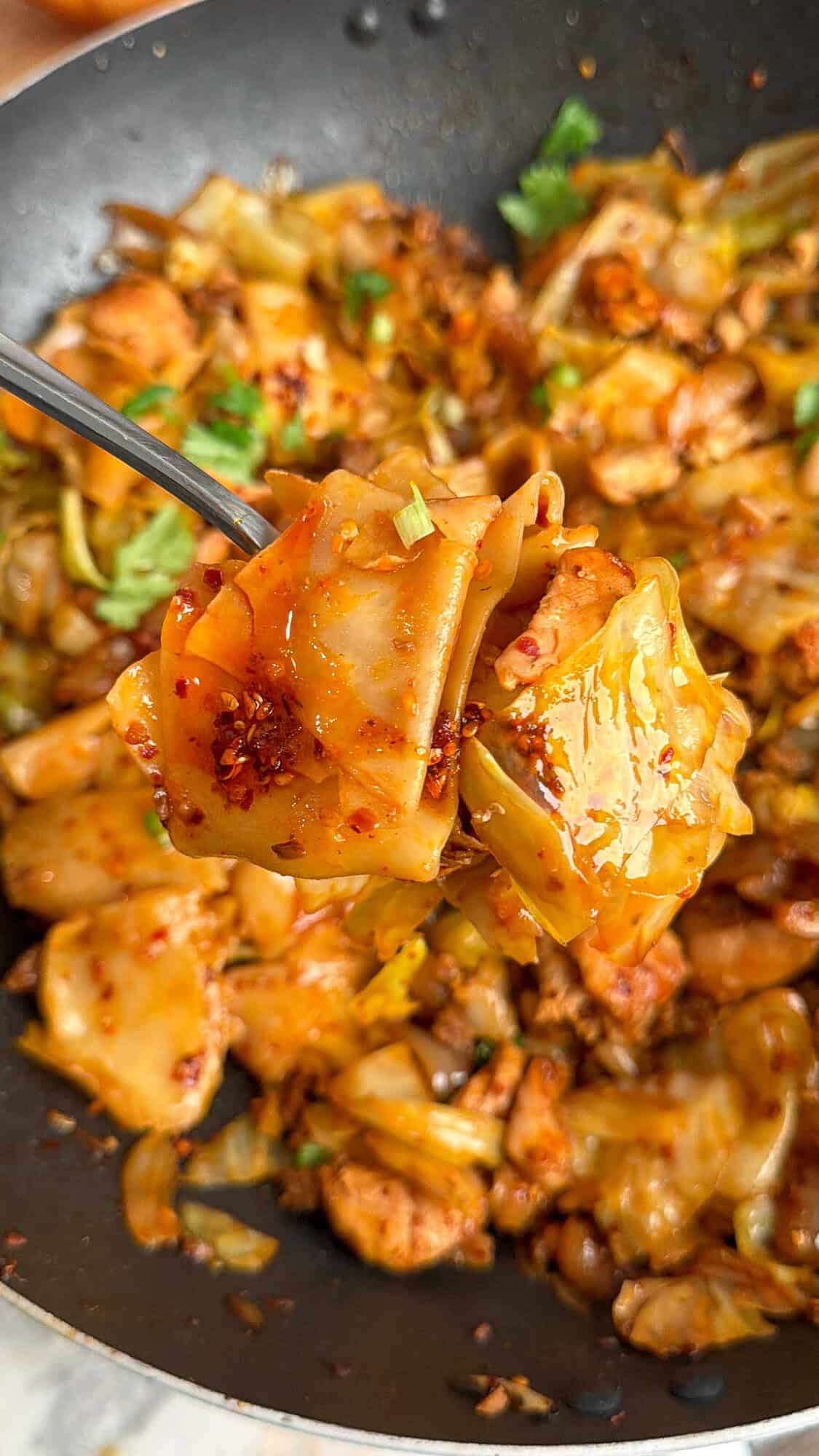 dirty cabbage with chili oil