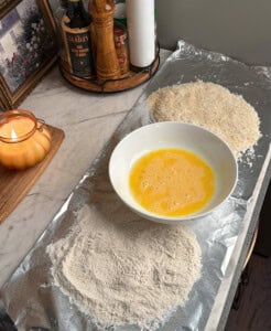 breading station with foil