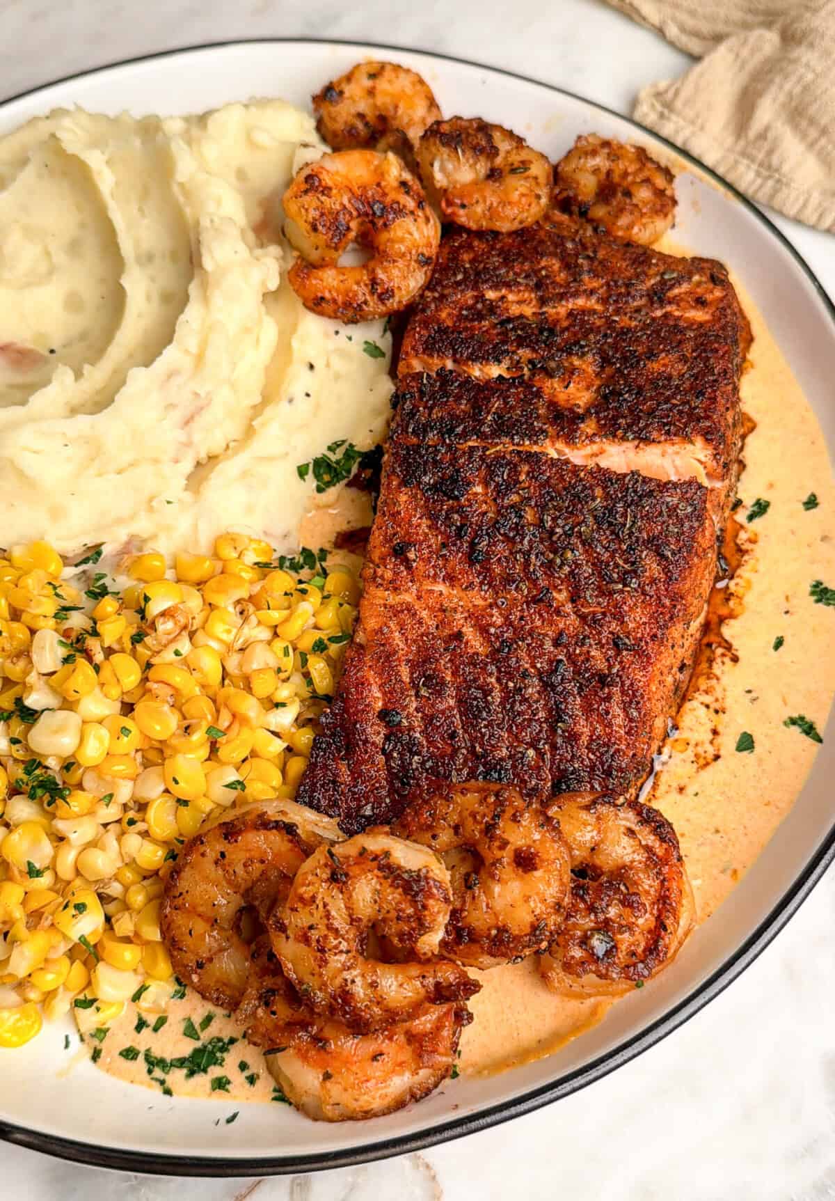 cheesecake factory cajun salmon with shrimp (viral version)