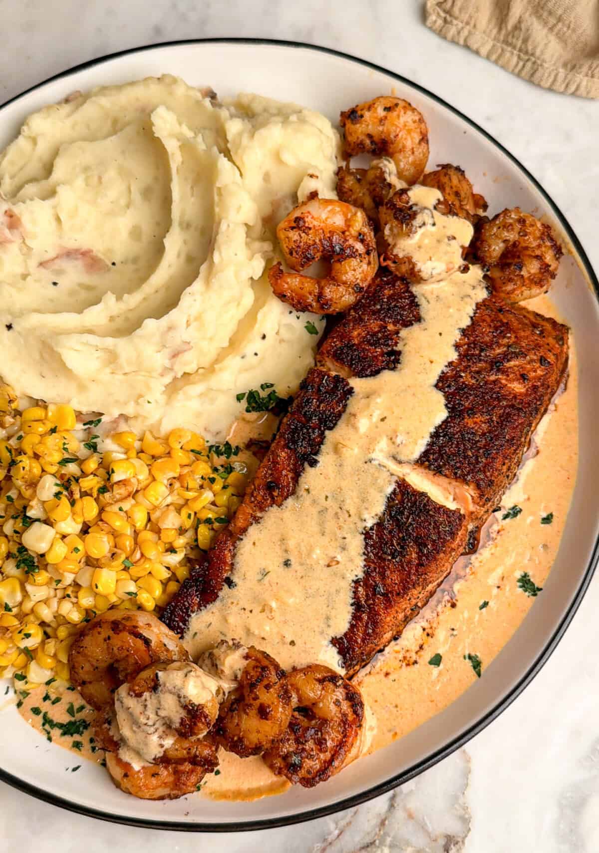 cajun salmon with shrimp cheesecake factory copycat recipe