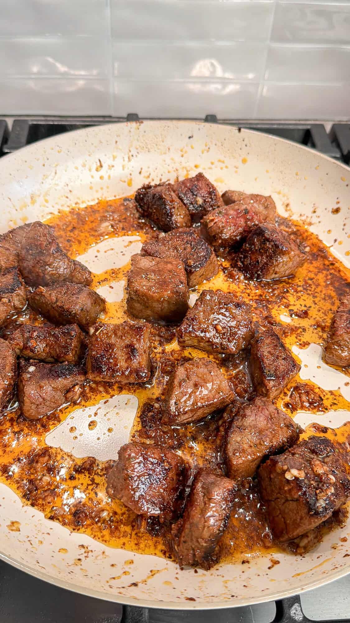 garlic butter steak bites for steak bowls