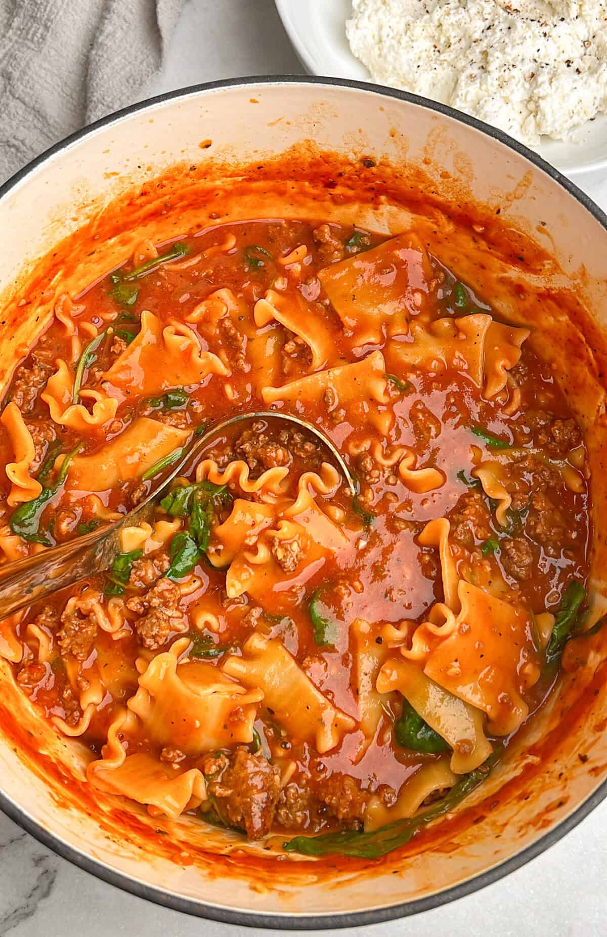 rich and creamy lasagna soup