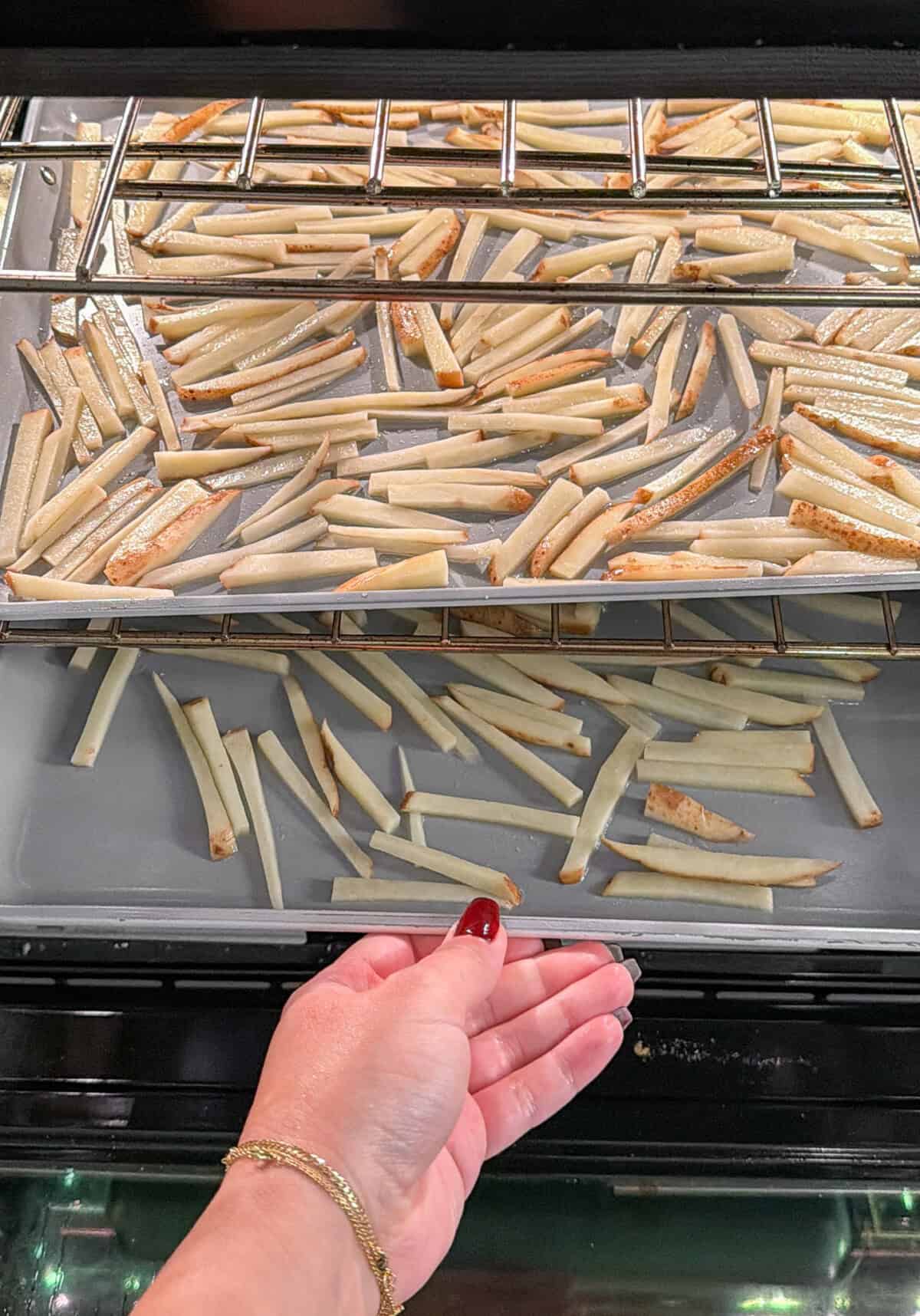 baking fries for burger bowls
