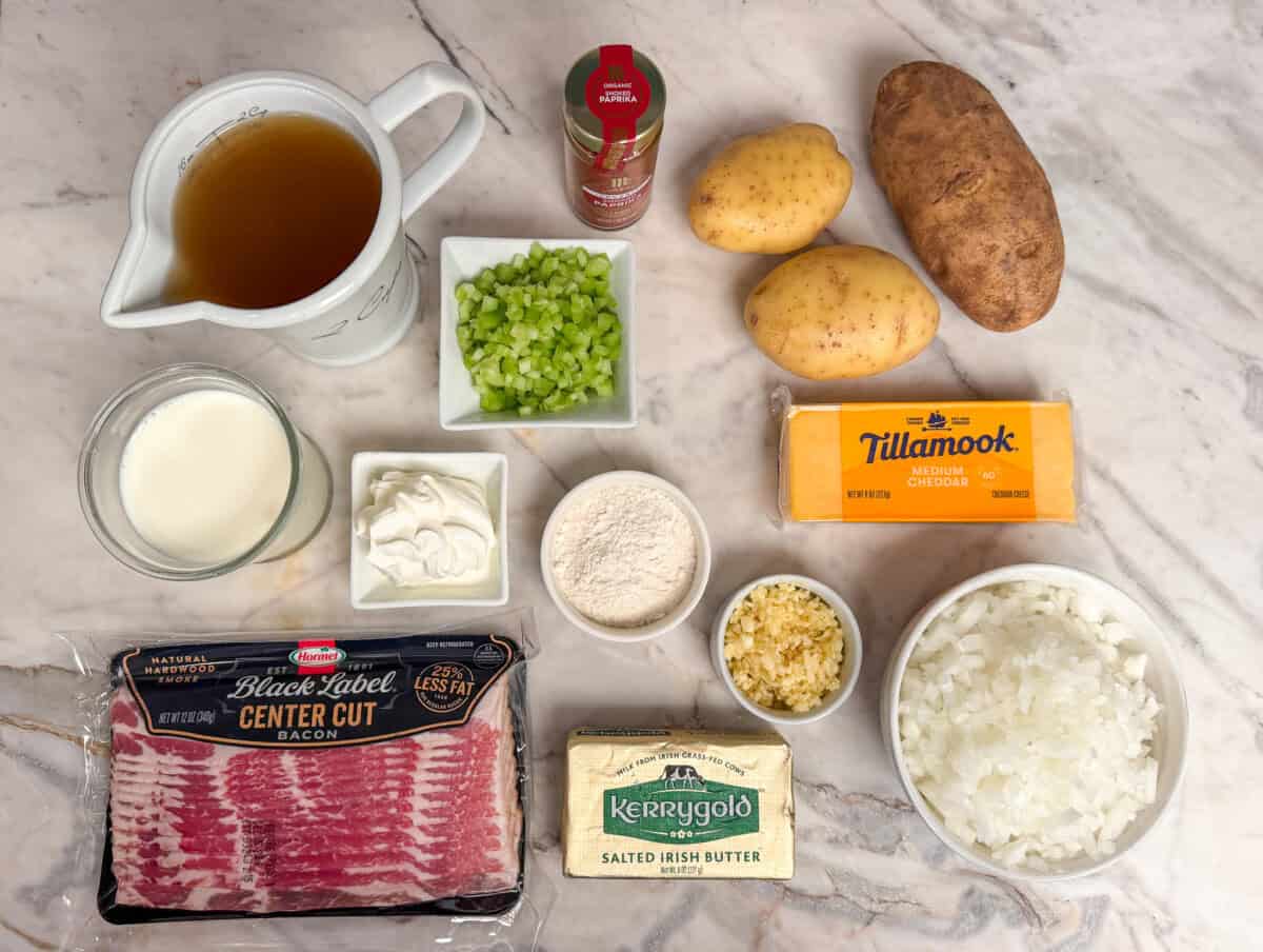 ingredients needed for loaded potato soup