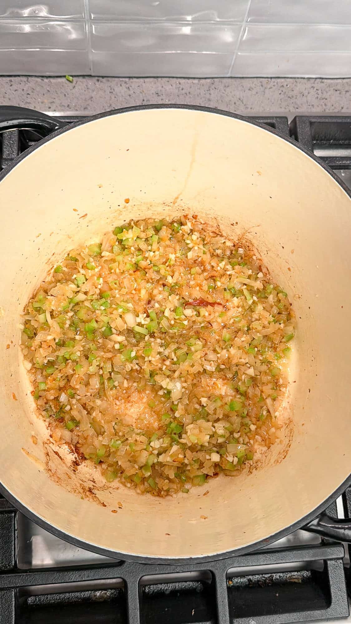sautéing the aromatics