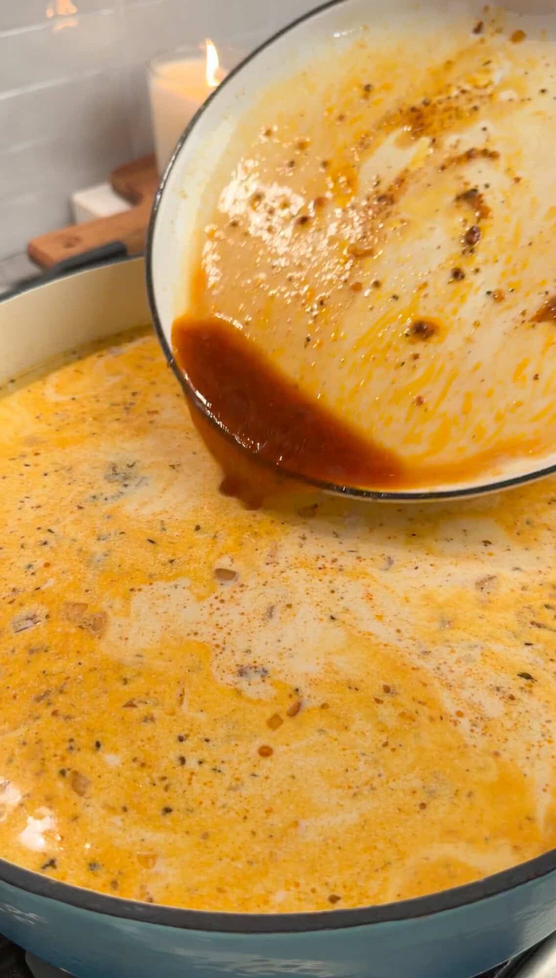 adding chicken back into chicken gnocchi soup
